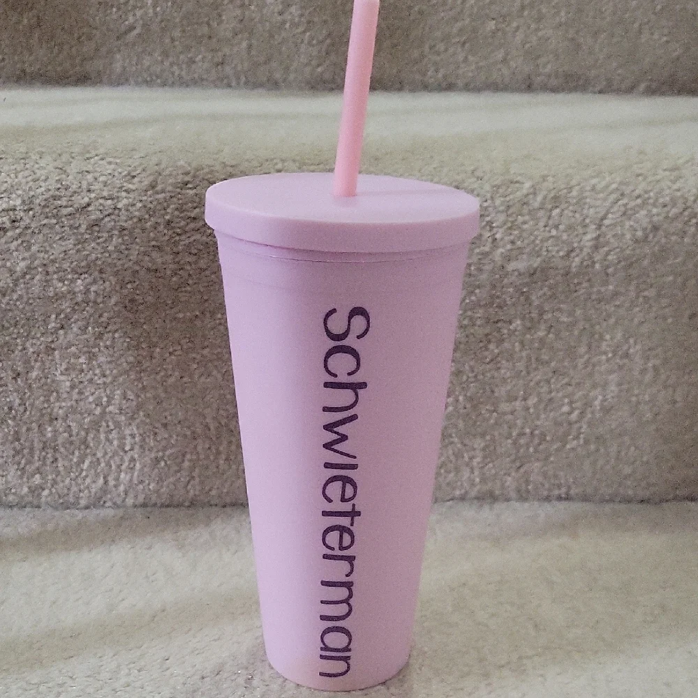 Free W Any Purchase! Pink Party Tumbler with Straw